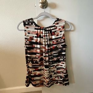 Calvin Klein sleeveless dress top multi colored women size M
